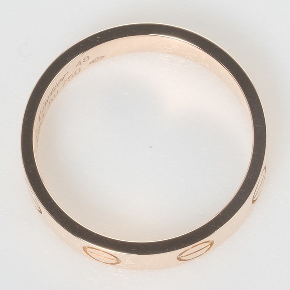 CARTIER Mini Love Wedding K18PG No. 7.5 Women's Ring - Picture 5 of 9